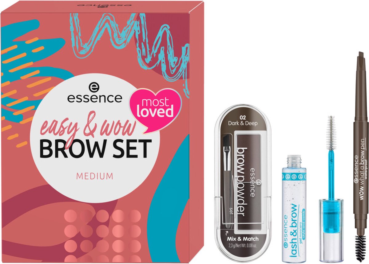 Bol.com Essence Easy & WOW Brow Set Medium 3 stuks aanbieding