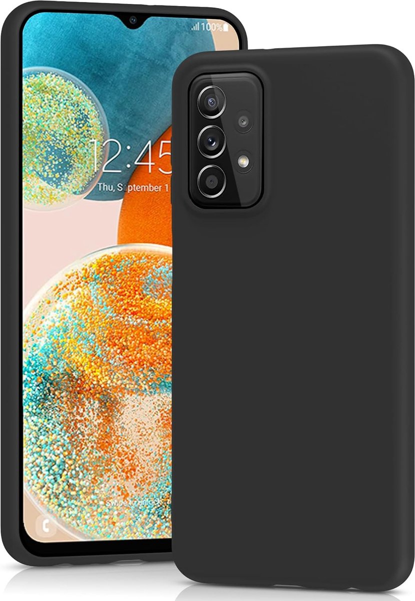 Soft Backcover Hoesje Geschikt voor: Samsung Galaxy A23 Silicone Zwart - ZT Accessoires