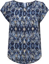 Only T-shirt Onlvic S/s Aop Top Noos PTM 15161116 Forever Blue/ethnic Reb Femme Taille - 38
