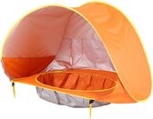 Starstation Strandtent - Babyzwembad - Oranje - Pop Up Tent - UV en Wind Werend - Windscherm Speeltent