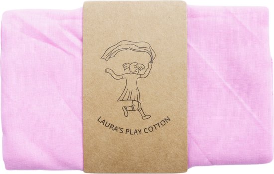 Laura’s Play Cotton - Speeldoek - Roze - 50 x 50 cm - Jongleersjaaltje - Jongleerdoekje - Speelzijde - Organisch Katoen
