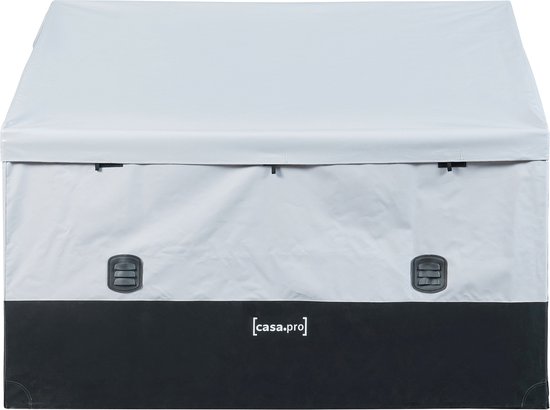 Tuin opbergbox Alanno 78/109x147x86 cm grijs en zwart 850L casa.pro