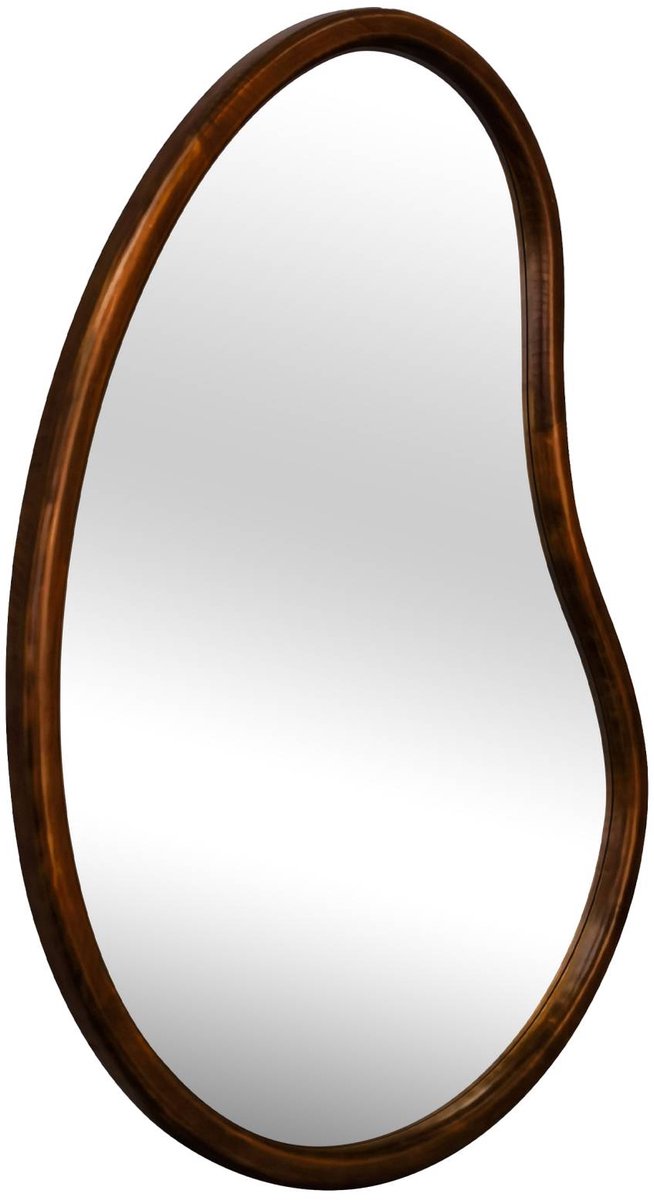 sweeek Organische spiegel in walnootkleurig dennenhout, 65cm l sweeek Bruin