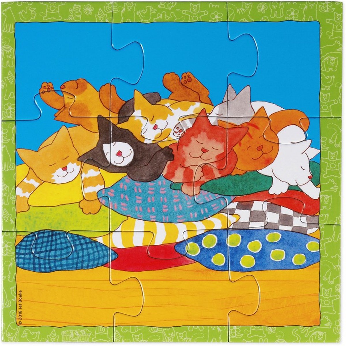 Dikkie Dik puzzel 4 in 1 educatief peuter speelgoed - kinderpuzzel 4x6x9x16 stukjes leren puzzelen - cadeautip puzzel 3 jaar en ouder - Bambolino Toys — afbeelding 3