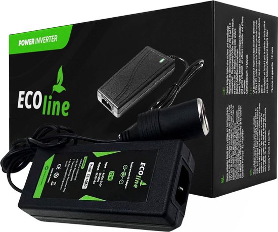 EcoLine - Adaptateur Connexion 230V vers 12V 72W - Convertisseur AC vers DC - pour Glacière - noir