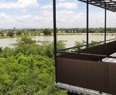 Intergard Tuinscherm tuinafscheiding balkonscherm kunststof PVC bruin 1x5m