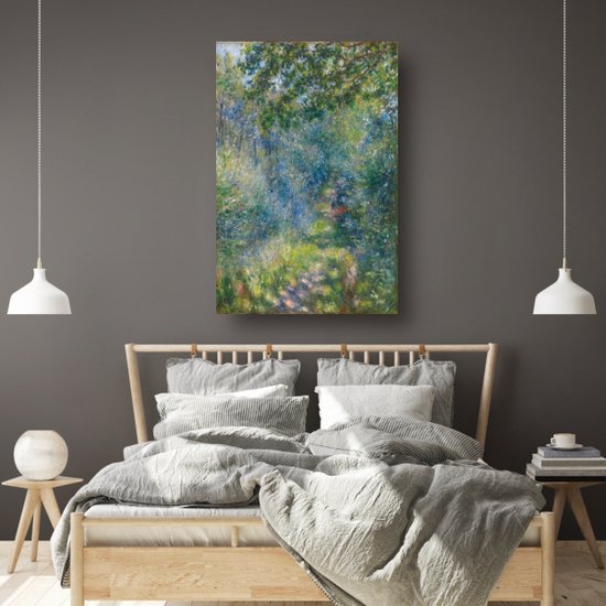 Chemin dans la forêt - Tableau Pierre-Auguste Renoir - Tableau Arbres - Tableaux sur toile Maîtres anciens - Décoration murale classique - Tableau sur toile - Décoration salon 75x100 cm