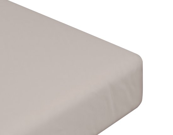 Mistral Home Hoeslaken - 90x200x30 cm - Eenpersoons - 100% Percale Katoen - Elastiek Rondom - Beige