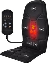 Netonic Massagekussen - Full Body - Infrarood - Therapie - Elektrische Vibrator - Auto / Thuis - Massage Stoel Mat - Zwart