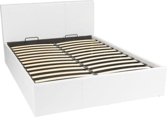 Ottoman - opbergbed - bed frame met 644 liter opbergruimte - 140x190 - Wit