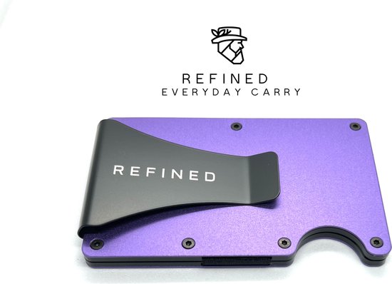 Refined Wallet Aluminium Card Wallet RFID Paars