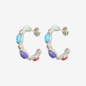 Essenza Mixed Colors Earrings Silver