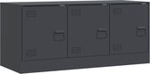vidaXL - Tv-meubel - 99x39x44 - cm - staal - antracietkleurig