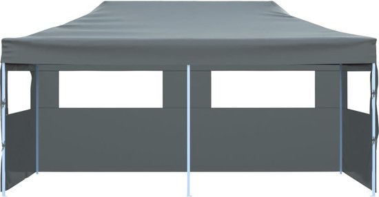 vidaXL - Partytent - pop-up - inklapbaar - met - zijwanden - 3x6 - m - antraciet
