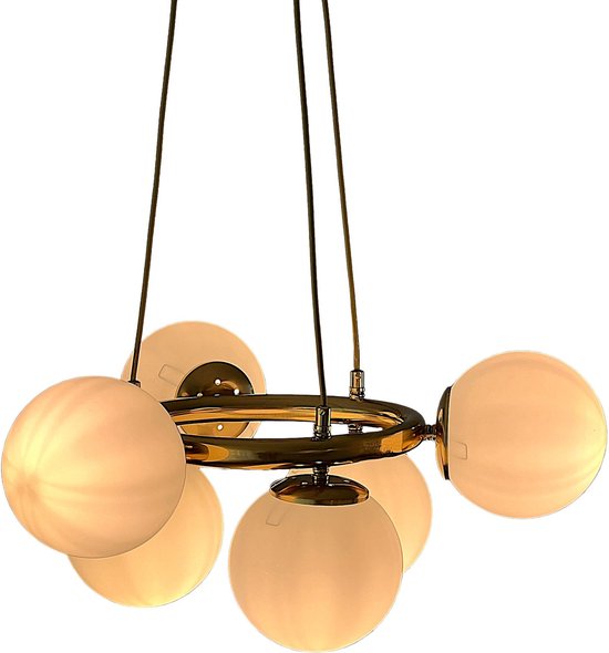 Luence Milan - Lampe suspendue - 6 ampoules - Goud