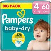 Pampers - Baby Dry - Maat 4 - Big Pack - 60 stuks - 9/14 KG