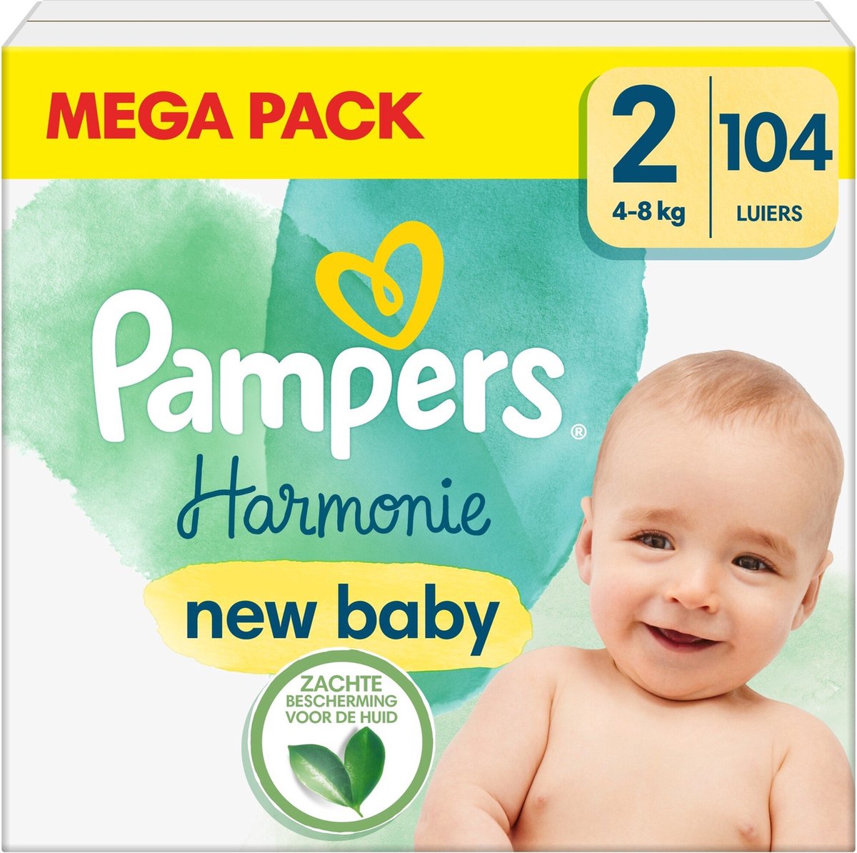 Pampers - Harmonie - Maat 2 - Mega Pack - 104 stuks - 4/8 KG