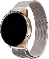 Milanese smartwatchband - 20mm - Starlight - Luxe RVS metalen Milanees bandje voor Samsung Galaxy Watch 42mm / Active / Active2 40 & 44mm / Galaxy Watch 3 41mm / Galaxy Watch 4 - Classic / Galaxy Watch 5 - Pro / Galaxy Watch 6 - Classic / Gear Sport