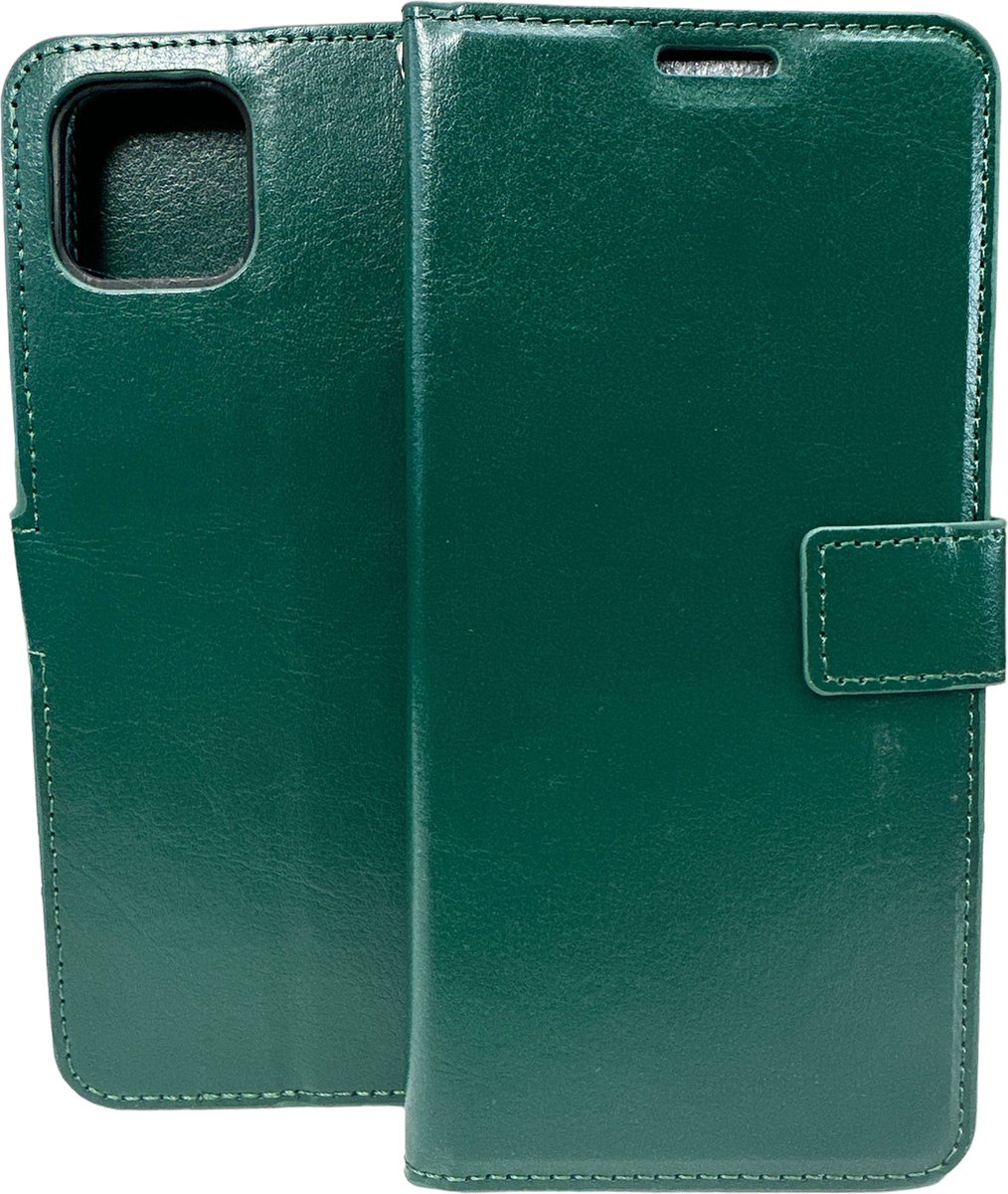 Bookcase Geschikt voor: Oppo A73 5G / A72 5G / A53 5G - Groen - portemonnee hoesje