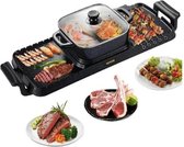Wise® 2 in 1 - Elektrische Barbecue - Pan - Grill - Hot Pot.