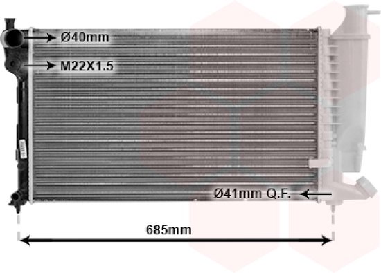 Zx2 Radiator RADIATOR VOOR CITROEN ZX N2 1991-1997 00001301KG | bol