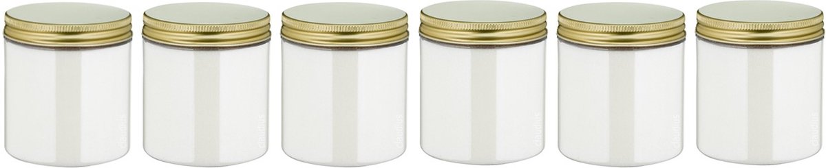 Goedkoopste Scrubzout White Lotus - 300 gram - Pot met gouden deksel - set van 6 stuks - Hydraterende Lichaamsscrub