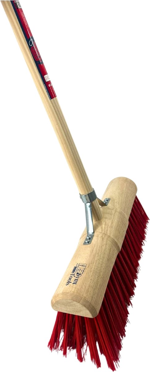 Synx Tools Prof Gemeente Bezem Nylon 45 cm - Wegenbouwbezem - Straatbezem - Stadsbezem - Harde natuurvezels - veger - Bezems buitenbezem - Tuinbezem - incl. Steel 150 cm van Synx Tools — afbeelding 2