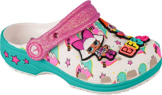 Crocs LOL Surprise BFF Kids Classic Clog 209472-100, pour fille, Wit, Slippers, taille: 20/21