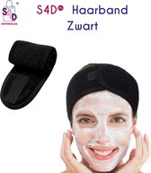 S4D® - Haarband - Hoofdband - Gezichtsverzorging - Verstelbaar - Headband - Make-up accessoires - Zwart