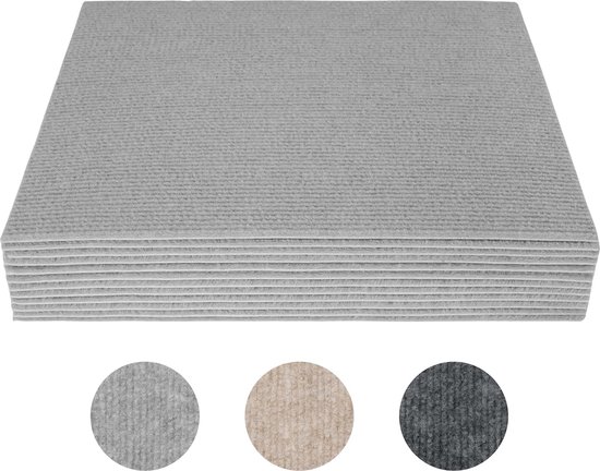 tonchean 20 stuks tapijttegels, 50 x 50 cm, antislip tapijt, tegels