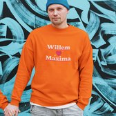 Oranje Koningsdag Trui Willem Loves Maxima XXL - Uniseks Fit - Oranje Feestkleding
