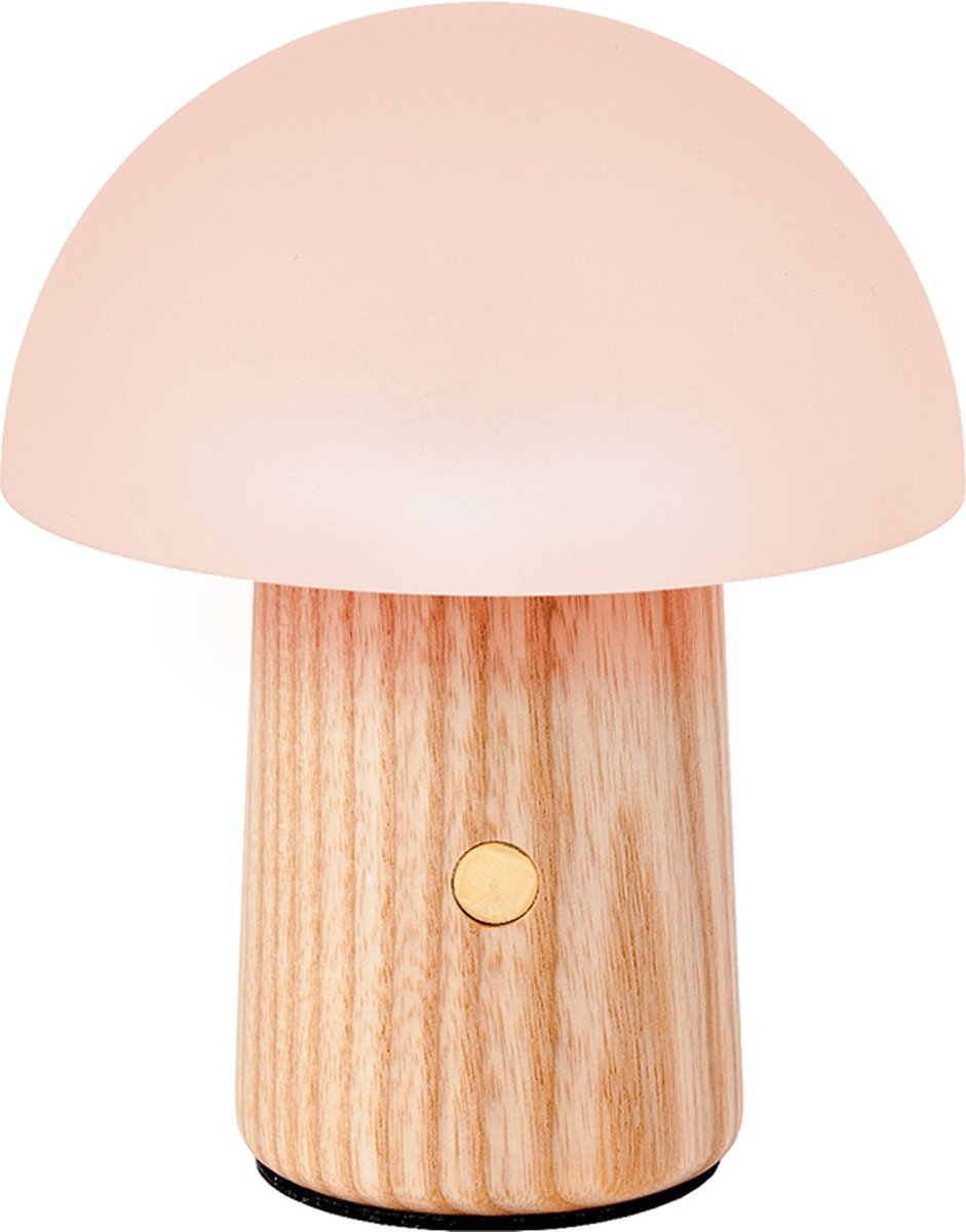 Gingko Mini Alice Mushroom Tafellamp - Licht Essenhout