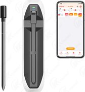 Smart-Shop Draadloze Vleesthermometer - Oven BBQ Bluetooth Keukenthermometer - Zwart