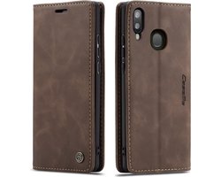 CaseMe Book Case - Geschikt voor Samsung Galaxy A40 Hoesje - Donkerbruin