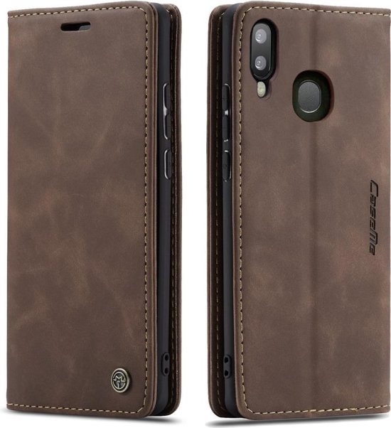 CaseMe Book Case - Geschikt voor Samsung Galaxy A40 Hoesje - Donkerbruin