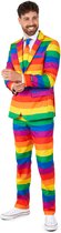 Suitmeister Rainbow - Mannen Kostuum - Gekleurd - Carnaval - Maat XXL