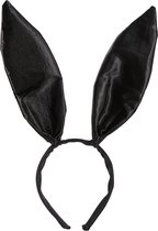 Bunny oren - zwart - playboy - mansion - sexy - kostuum - diadeem - haarband - playgirl - erotisch - cosplay - rollenspel - fotoshoot - whip racket - spanking