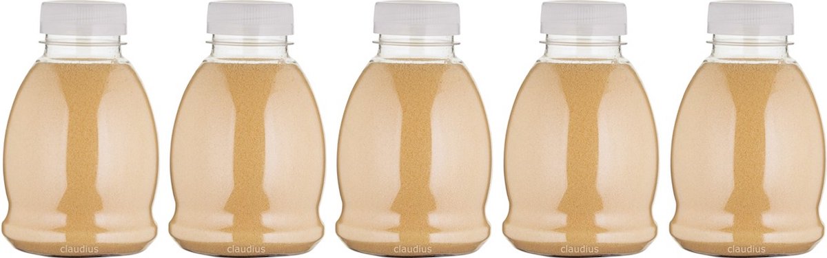 Goedkoopste Scrubzout Sweet Orange & Cedarwood - 375 gram - Fles met transparante dop - Set van 5 stuks - Hydraterende Lichaamsscrub