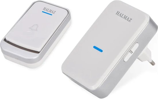 HALMAZ Draadloze deurbel - Wit - Led verlichting - IP44 Waterdicht – 52 Melodieën – Bereik 200 meter – 1 ontvanger — afbeelding 4