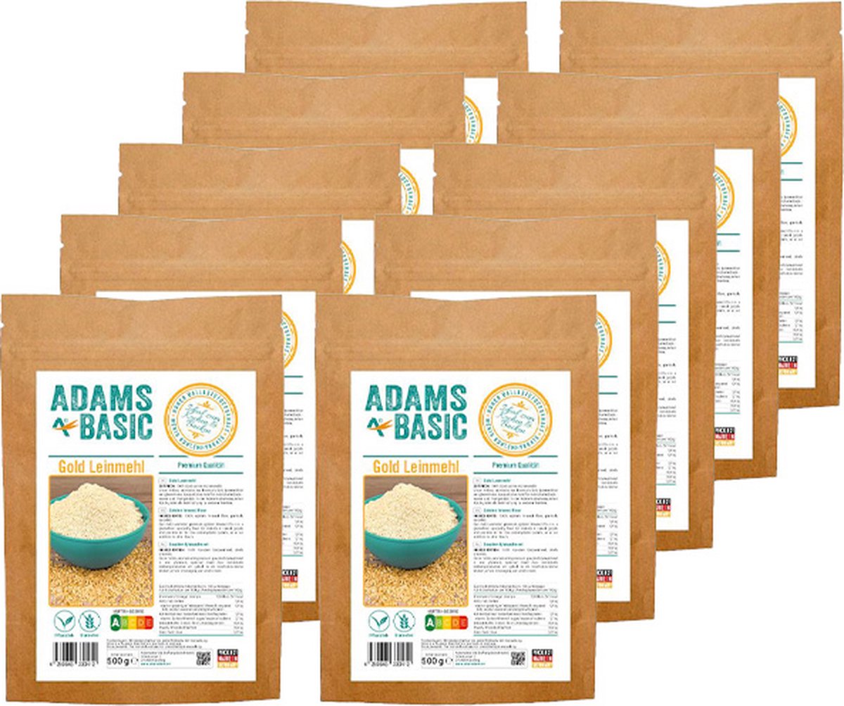 Adams Basic | Goldleinmehl (Gouden lijnzaadmeel) | 10 stuks | 10 x 500 gram