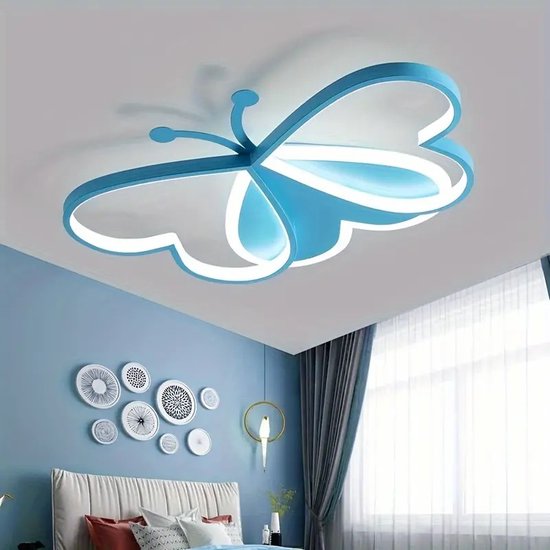 Plafondhanglamp, moderne dimbare vlinderlamp, plafondlamp, kinderkamerlamp, plafond voor woonkamer, slaapkamer, hal en kinderkamer (50 cm dimbaar Plafondhanglamp, moderne dimbare vlinderlamp, plafondlamp, kinderkamerlamp, plafond voor woonkamer, slaapkamer, hal en kinderkamer (50 cm dimbaar