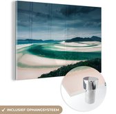 MuchoWow® Glasschilderij 60x40 cm - Schilderij acrylglas - Whitsundayeilanden bij het Groot Barrièrerif - Foto op glas - Schilderijen