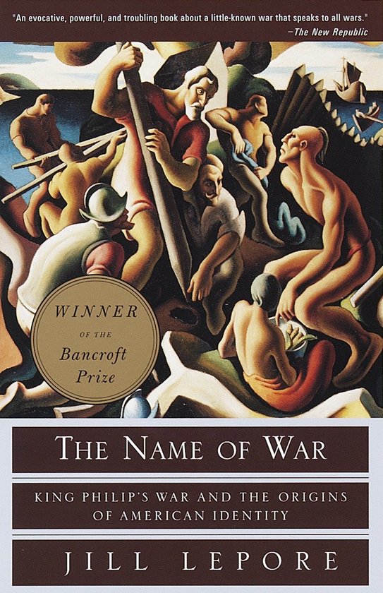 Livre "The Name of War" avec une peinture de figures combattantes, lauréat du prix Bancroft.