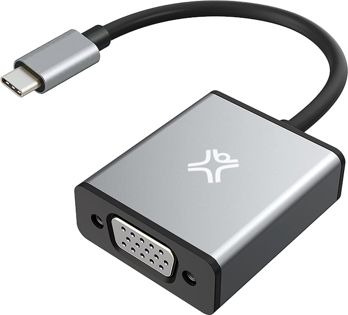 XtremeMac USB-C naar VGA adapter - 1920 x 1080p - 60 Hz - Full HD - Grijs