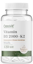 Vitaminen - OstroVit Vitamine D3 2000 + K2 VEGE 120 capsules - 120 Capsules