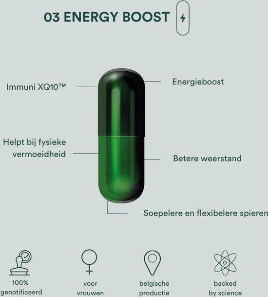 Insentials Immuniq-10 Boost (Energy Boost) - Immuniteit & Energie - 30 Vegan Capsules - Tegen Vermoeidheid - Voedingssupplement voor Dagelijks Gebruik
