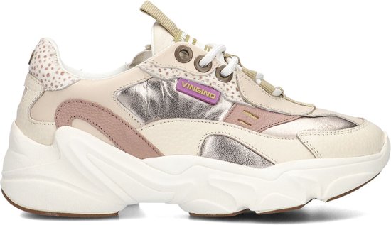 Vingino Vincia Lage sneakers - Leren Sneaker - Meisjes - Beige - Maat 32