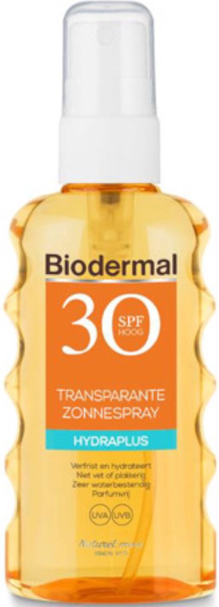 Goedkoopste Biodermal zonnebrand - Hydraplus - Transparante zonnebrand spray SPF30 - 175ml