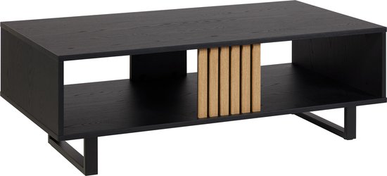 Salontafel Myron Zwart - Rechthoek - 125x67cm - Hoogte 42 cm