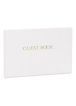 SecaDesign Gastenboek - GUEST BOOK - A4 formaat - wit / goud - receptieboek bruiloft